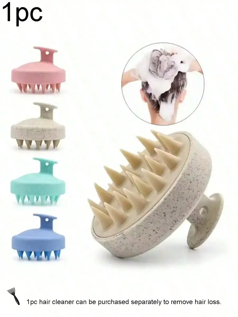1pc Soft Silicone Scalp Massag - Hair Care Curly Hair 评论和价格