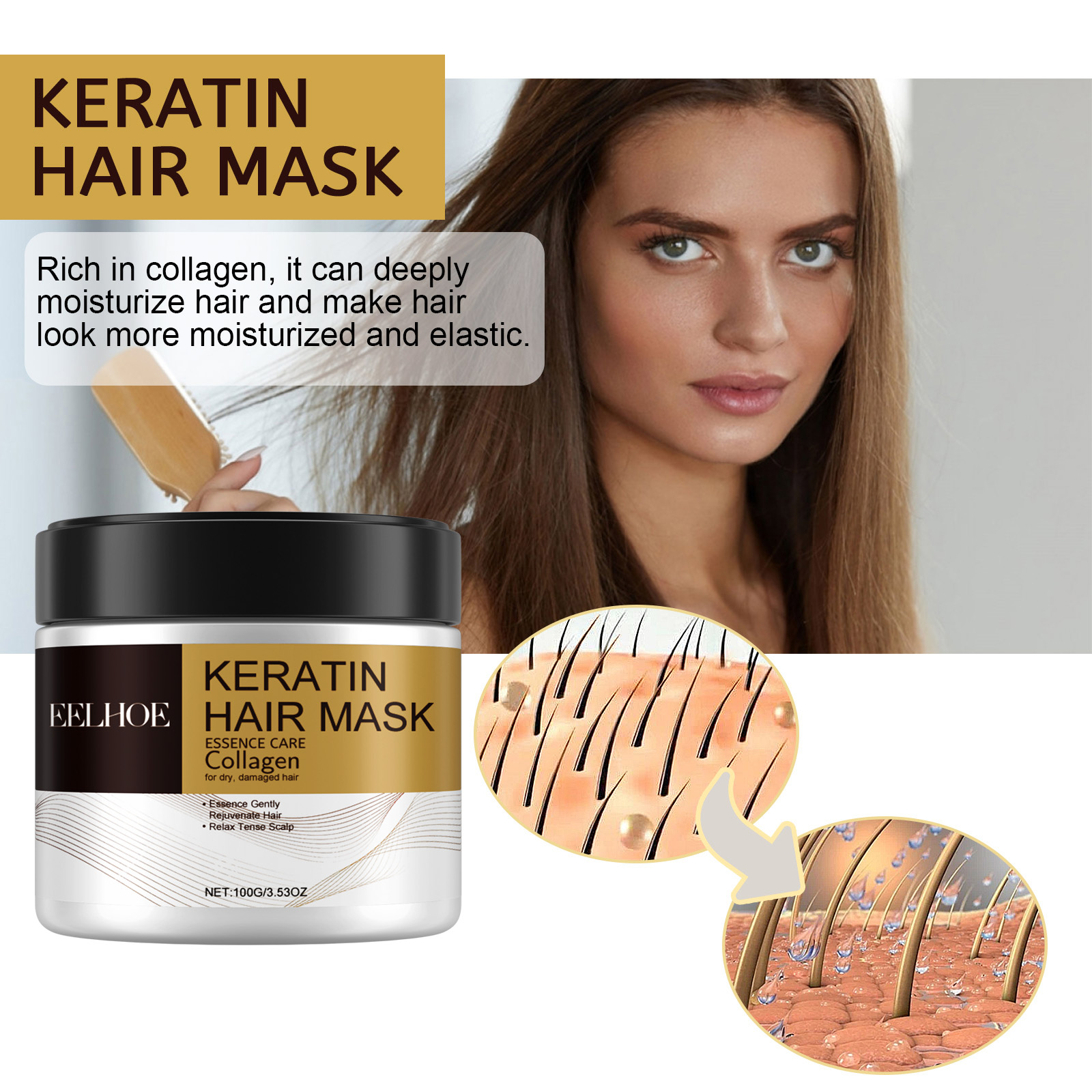 Keratin Care Hair Mask Deep No - Hair Care Orange 评论和价格