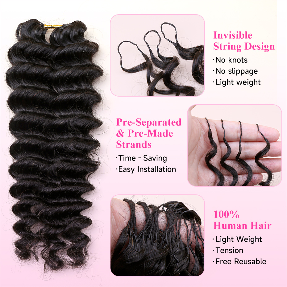 Deep Wave Feather Crochet Huma - Hair Care Curly Hair 评论和价格