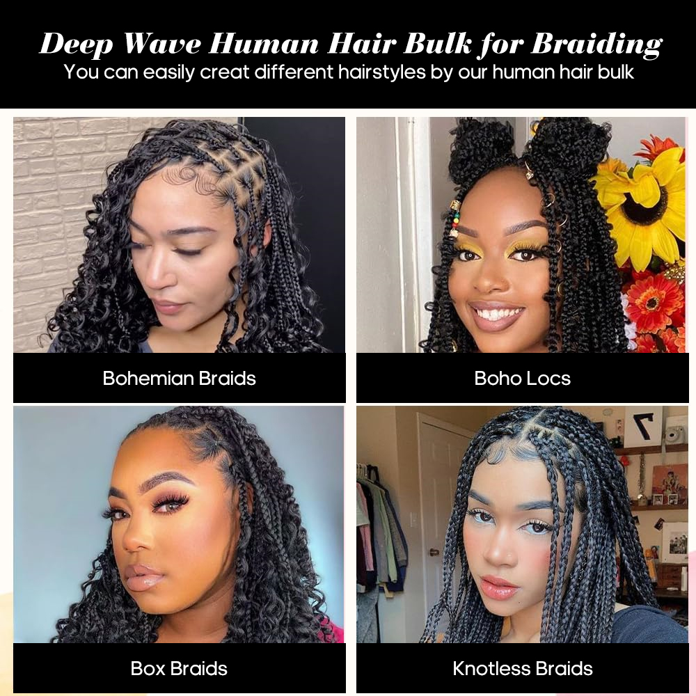 Human Braiding Hair for Boho B - Hair Care Curly Hair 评论和价格
