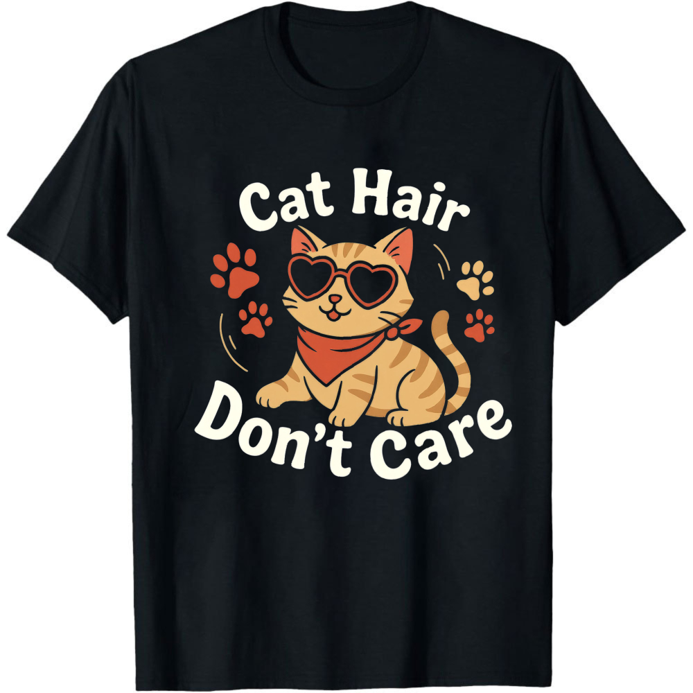 Cat Hair Don't Care Graphic T  - Hair Care Orange 评论和价格