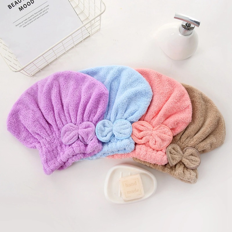 1Pc Microfiber Hair Turban wit - Hair Care Curly Hair 评论和价格