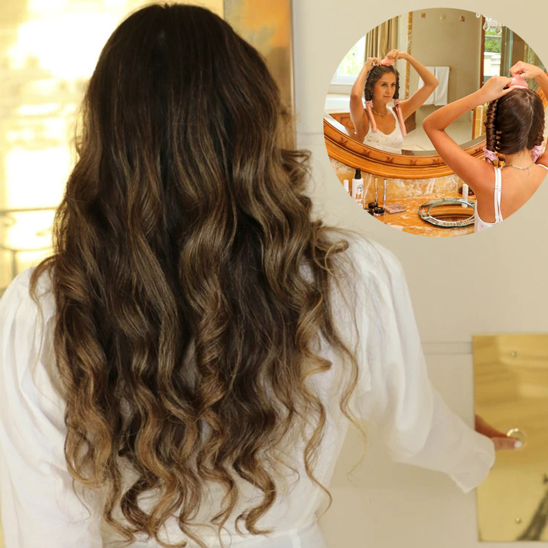1-2Set Woman Heatless Curling  - Hair Care Curly Hair 评论和价格